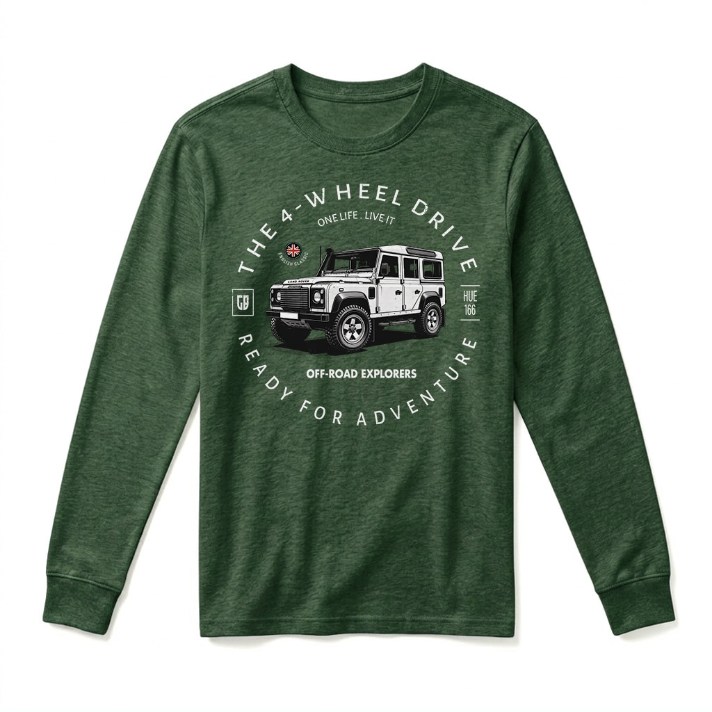 T-shirt Manches Longues Land Rover Defender 110 - Forest Green T-shirt Manches Longues Land Rover Defender 110 - Forest Green