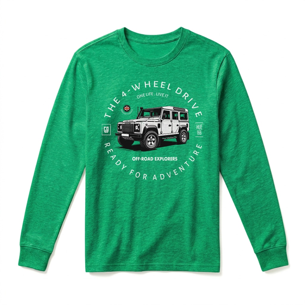 T-shirt Manches Longues Land Rover Defender 110 - Irish Green T-shirt Manches Longues Land Rover Defender 110 - Irish Green