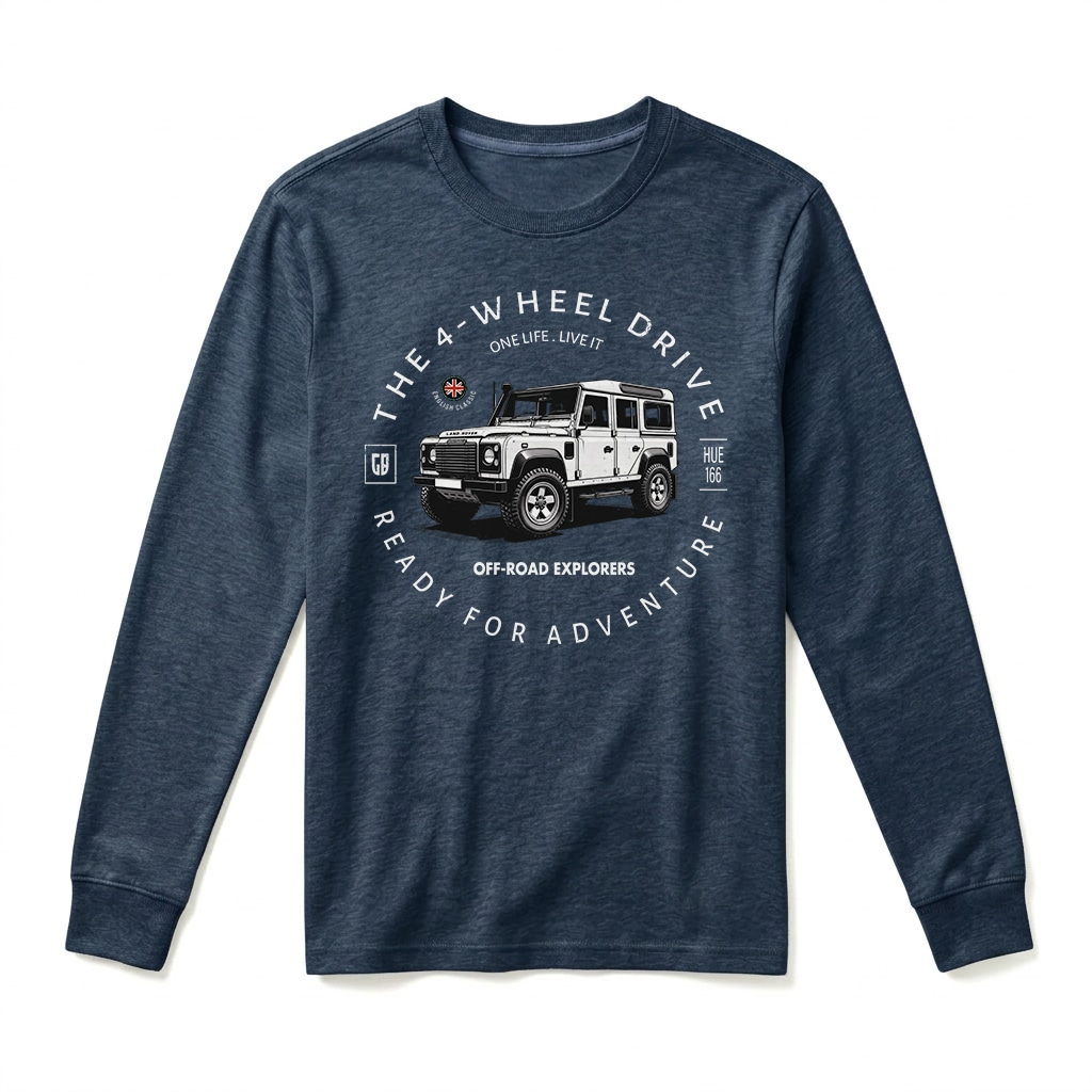 T-shirt Manches Longues Land Rover Defender 110 - Navy T-shirt Manches Longues Land Rover Defender 110 - Navy