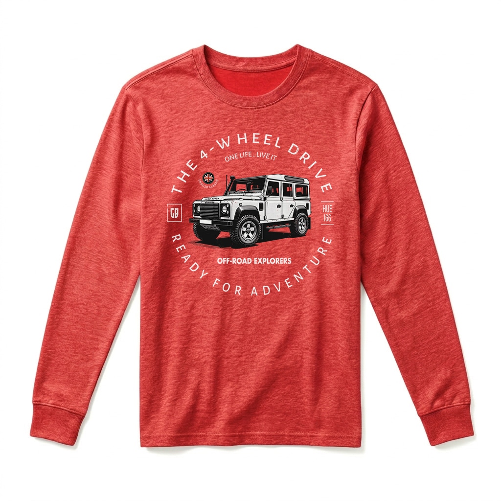 T-shirt Manches Longues Land Rover Defender 110 - Red T-shirt Manches Longues Land Rover Defender 110 - Red
