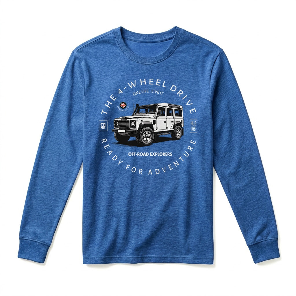 T-shirt Manches Longues Land Rover Defender 110 - Royal T-shirt Manches Longues Land Rover Defender 110 - Royal