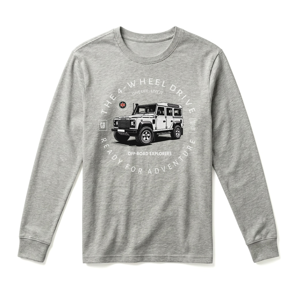 T-shirt Manches Longues Land Rover Defender 110 - Sport-Grey T-shirt Manches Longues Land Rover Defender 110 - Sport-Grey