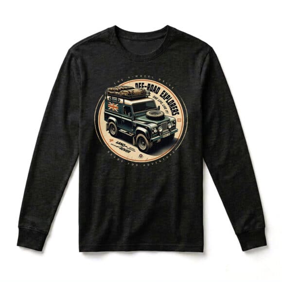 T-shirt Manches Longues Land Rover Defender 90 - Black