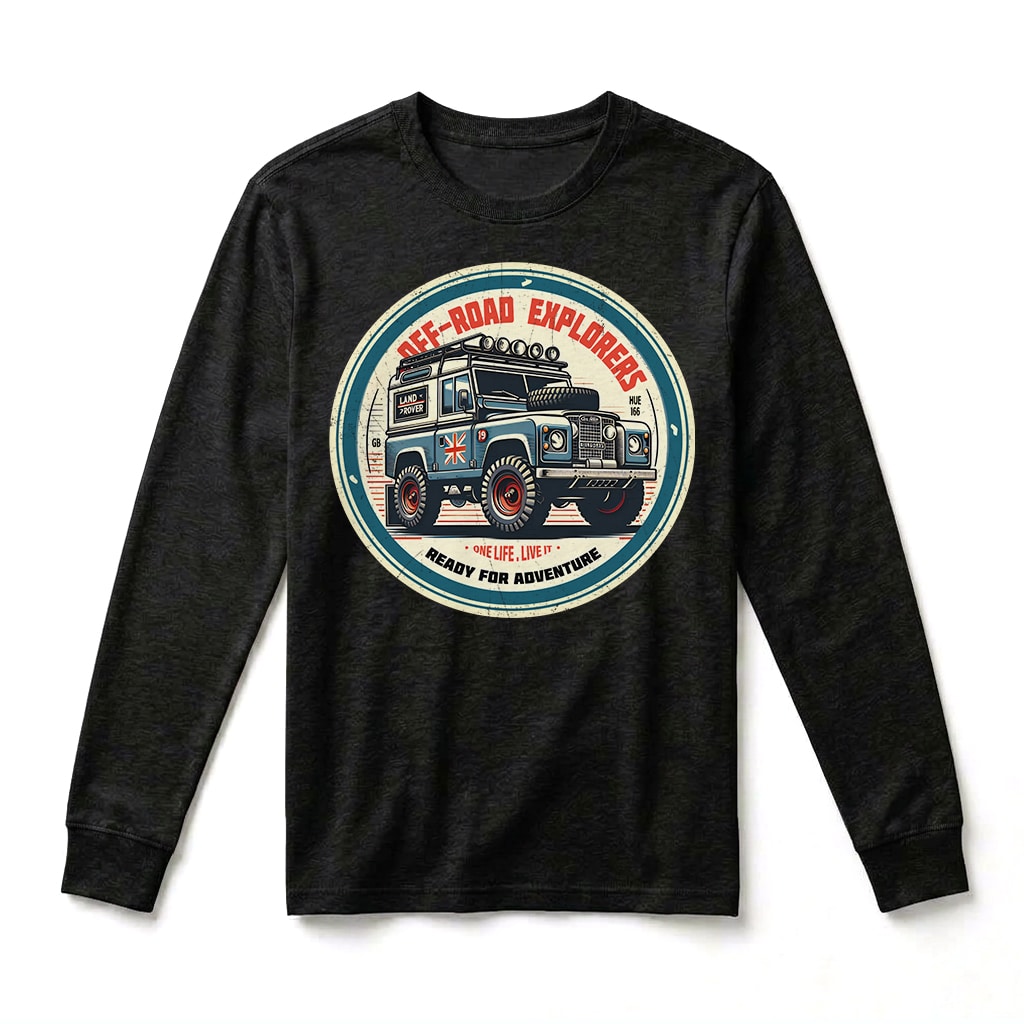 T-shirt Manches Longues Land Rover Series - Black