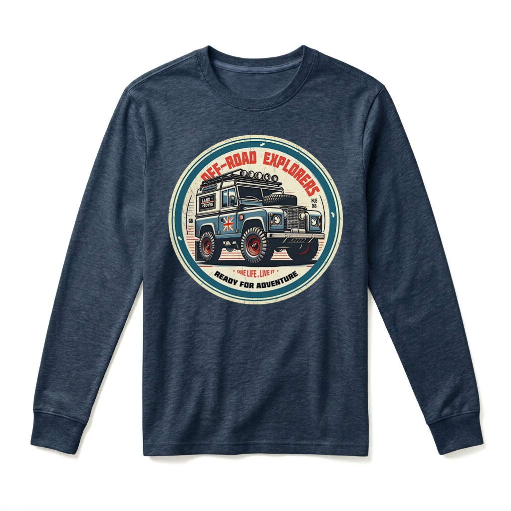 T-shirt Manches Longues Land Rover Series - Navy