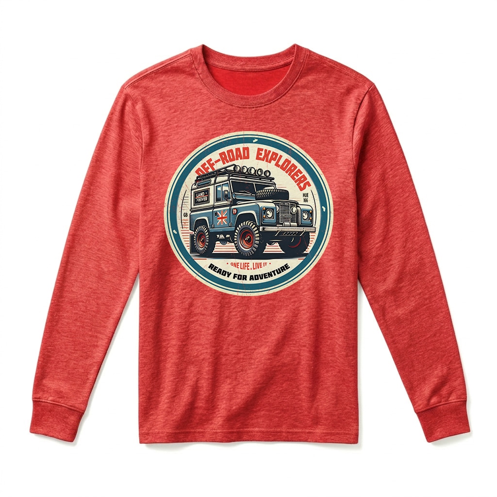 T-shirt Manches Longues Land Rover Series - Red